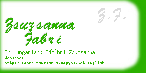 zsuzsanna fabri business card
